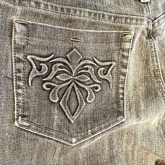 Motto embossed pattern back pockets lightly distressed jeans size 12 - Picture 2 of 11